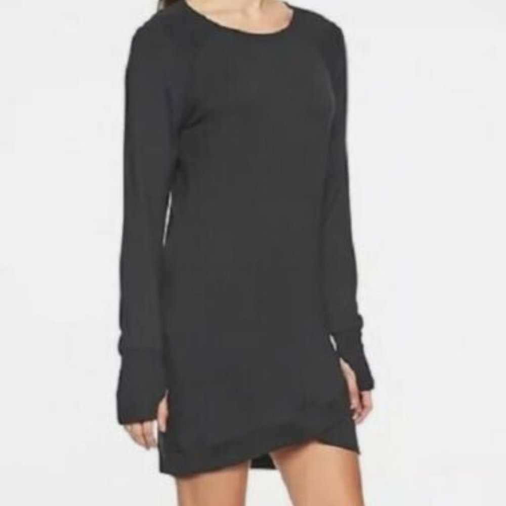 Athleta M Criss Cross Dress Tunic Black Modal